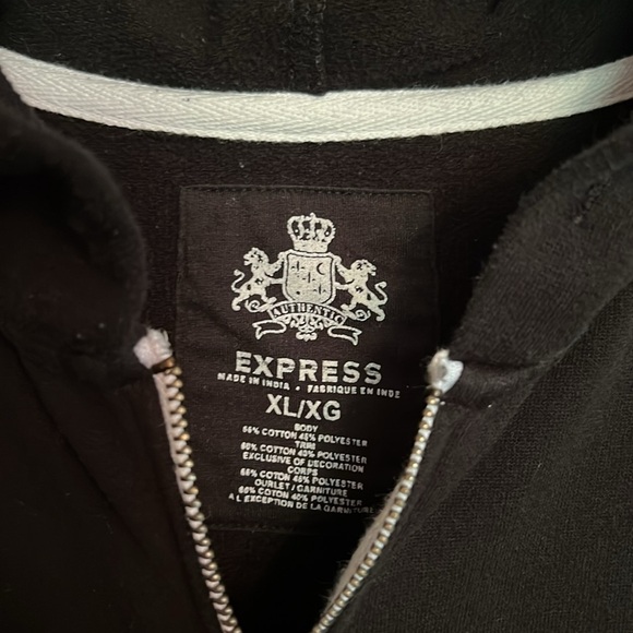 Express black zip up hoodie XL - Picture 3 of 8